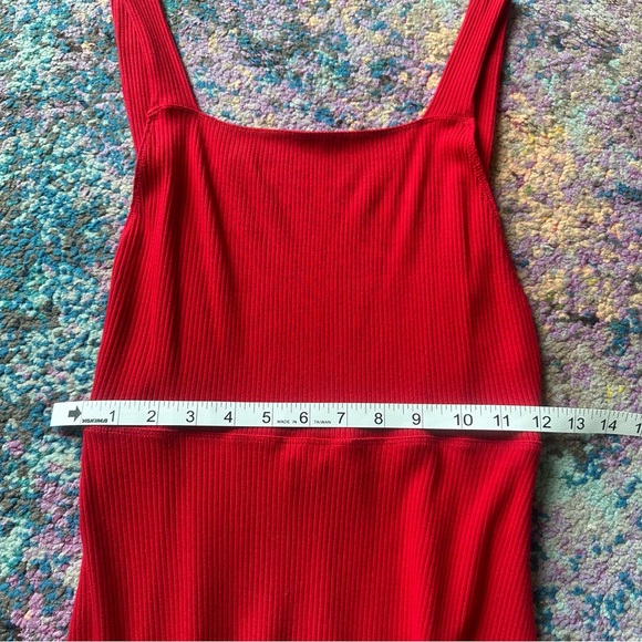 💋 Reformation Janelle Red Ribbed
Backless Mini Dress💋 - Picture 13 of 16